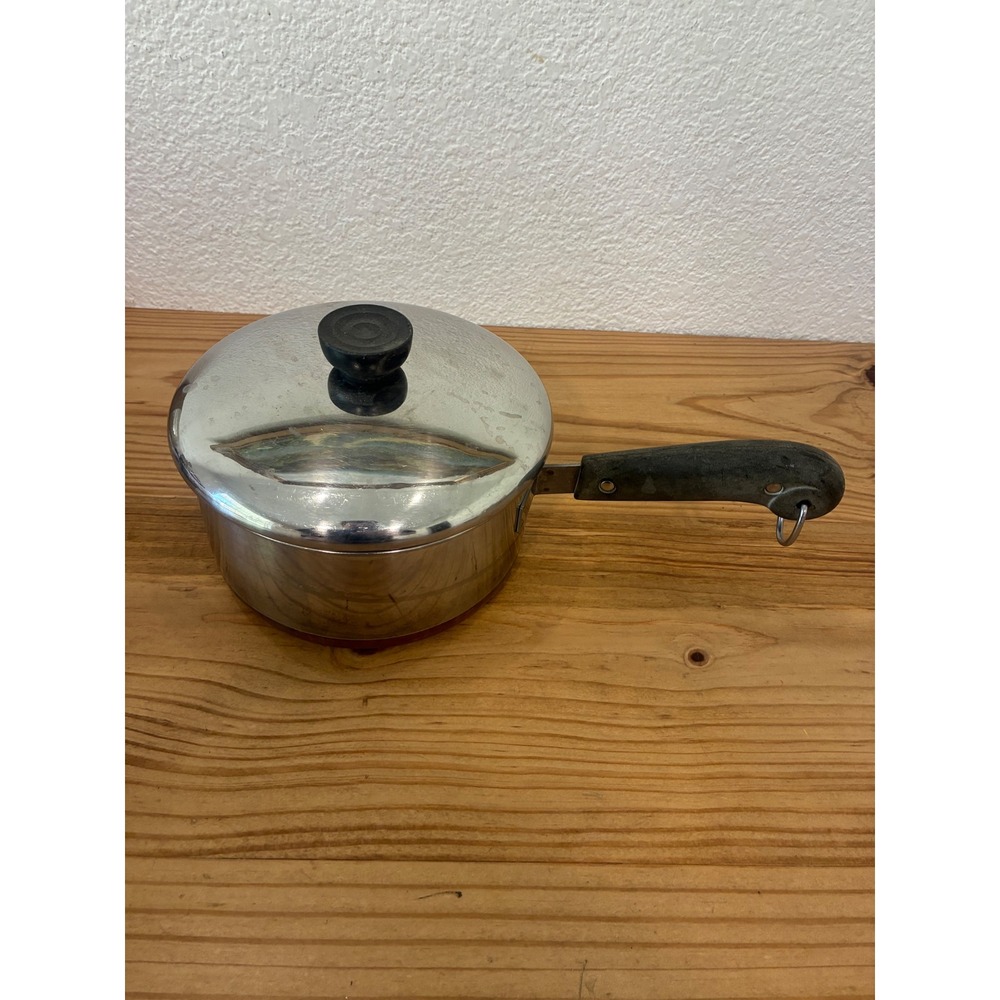 Revere Ware 1801 2 Quart Qt Copper Clad Sauce Pan Pot w/ Lid